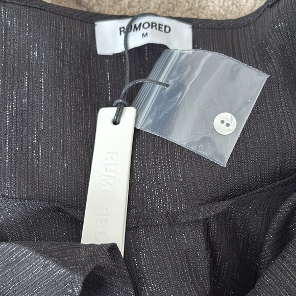 NWT Sheer Sparkly Black Ruffle Layered Open Back Tank Whimsigoth y2k tank top - Picture 5 of 6